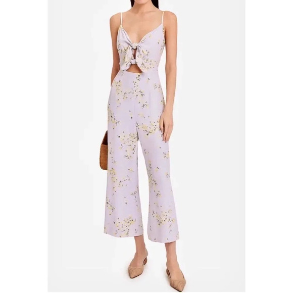 Intermix Floral Octavia Lilac Jumpsuit - Picture 1 of 13